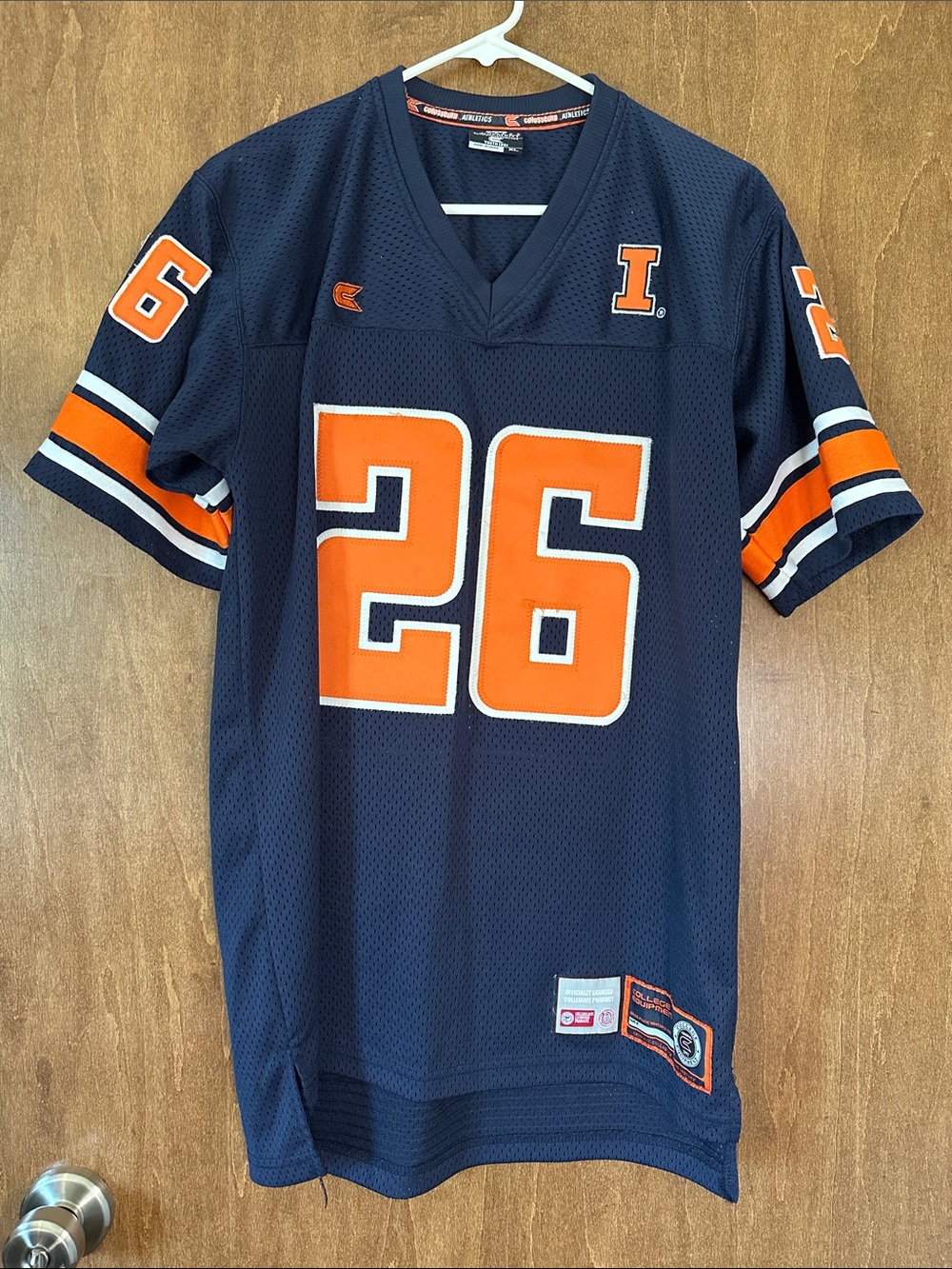 Navy Blue Colosseum Youth Illinois Fighting Illini Football Jersey